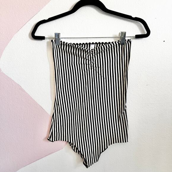 American Apparel Striped Bodysuit Y2K Indie Sleaze Retro Tumblr Vintage Small - Picture 1 of 7